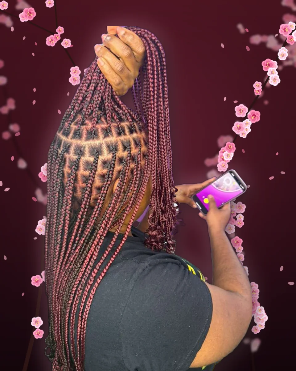 Regular Knotless Braids by Braided By Anne